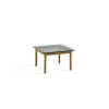 Table Basse Kofi Chene Massif & Verre Teinte Gris - L 60 X L 60 X H 36 Cm-Hay Discount