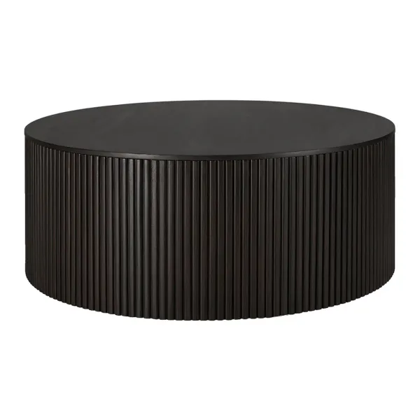 Table Basse Ronde Roller Max En Acajou - Marron-Ethnicraft