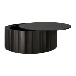 Table Basse Ronde Roller Max En Acajou - Marron-Ethnicraft