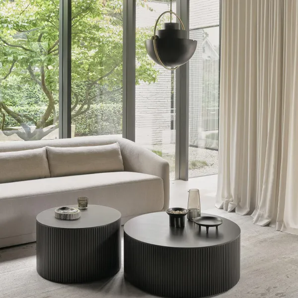 Table Basse Ronde Roller Max En Acajou - Marron-Ethnicraft