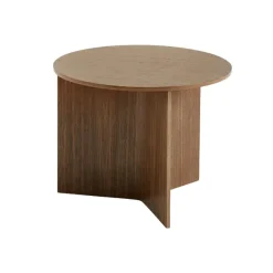 Table Basse Slit Ronde En Noyer - O 45 X H 35,5 Cm-Hay Clearance