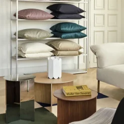 Table Basse Slit Ronde En Noyer - O 45 X H 35,5 Cm-Hay Clearance