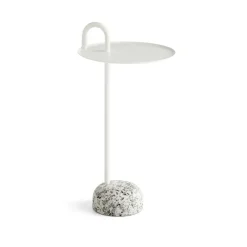 Table D'Appoint Bowler En Acier Et Granit - Blanc Creme-Hay Clearance
