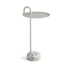 Table D'Appoint Bowler En Acier Et Granit - Beige-Hay New