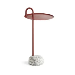 Table D'Appoint Bowler En Acier Et Granit - Rouge-Hay Online