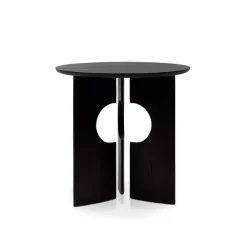Table D'Appoint Cove En Teck Noir Verni - O 50 Cm-Ethnicraft Outlet
