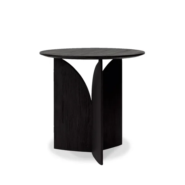 Table D'Appoint Fin En Teck Noir Verni - O 50 Cm-Ethnicraft Hot