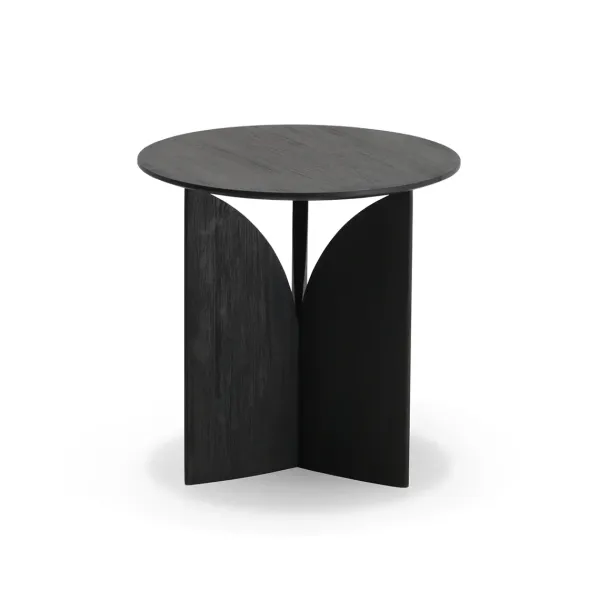 Table D'Appoint Fin En Teck Noir Verni - O 50 Cm-Ethnicraft Hot