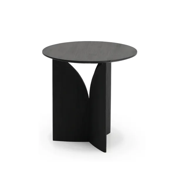 Table D'Appoint Fin En Teck Noir Verni - O 50 Cm-Ethnicraft Hot