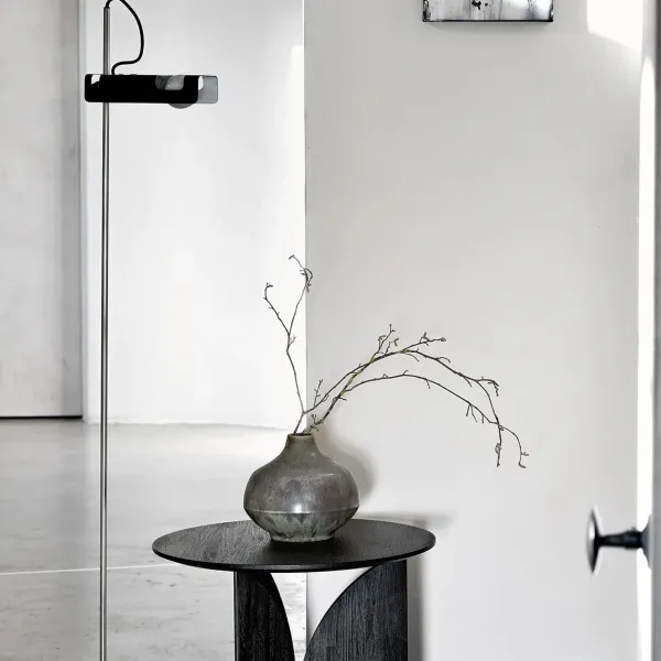 Table D'Appoint Fin En Teck Noir Verni - O 50 Cm-Ethnicraft Hot