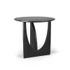 Table D'Appoint Geometric En Chene Noir Verni - O 51 X H 50 Cm-Ethnicraft Outlet