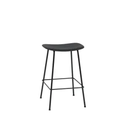 Tabouret De Comptoir Fiber Tube Noir-Muuto