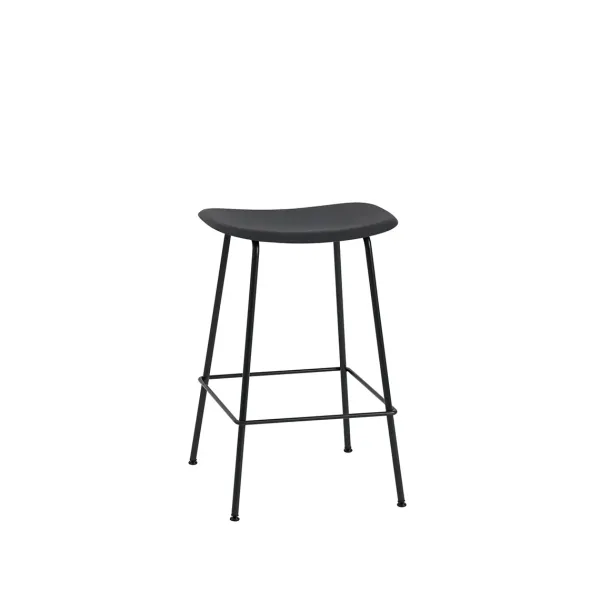 Tabouret De Comptoir Fiber Tube Noir-Muuto