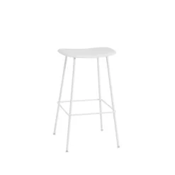 Tabouret Fiber Tube Blanc + Assise Blanc-Muuto Online