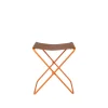 Tabouret Pliant Nola Cuir Et Fer - 39 X 31 X 45 Cm - Pumpkin Orange-Broste Copenhagen New