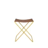 Tabouret Pliant Nola Cuir Et Fer - 39 X 31 X 45 Cm - Harvest Or-Broste Copenhagen Sale