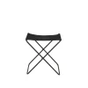 Tabouret Pliant Nola Cuir Et Fer - 39 X 31 X 45 Cm - Noir-Broste Copenhagen Discount
