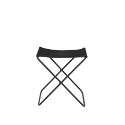 Tabouret Pliant Nola Cuir Et Fer - 39 X 31 X 45 Cm - Noir-Broste Copenhagen Discount