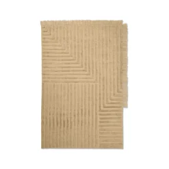 Tapis Crease En Laine Plissee - 140 X 200 Cm - Sable Clair-Ferm Living Online