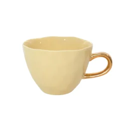 Tasse A Cafe Good Morning En Porcelaine - Jaune Raphia-Sélectionné par Fleux Discount