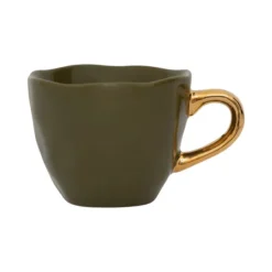 Tasse A Espresso Good Morning En Ceramique O 6,3 Cm - Vert-Sélectionné par Fleux Online
