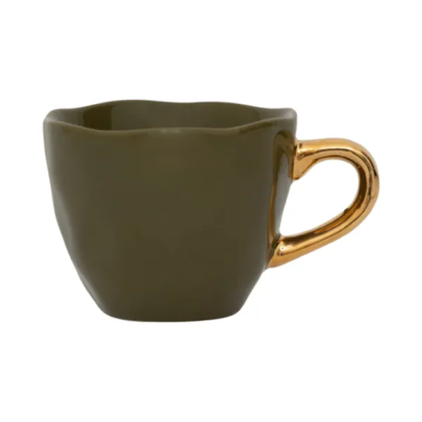 Tasse A Espresso Good Morning En Ceramique O 6,3 Cm - Vert-Sélectionné par Fleux Online