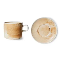 Tasse Et Soucoupe Chef Ceramics Rustique - Creme-HK Living Hot