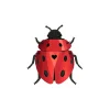 Trophee Origami Coccinelle Lady Lovebug - Rouge Ruby-Assembli Best