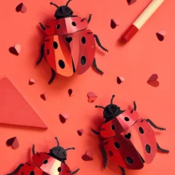 Trophee Origami Coccinelle Lady Lovebug - Rouge Ruby-Assembli Best