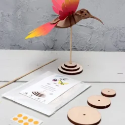 Trophee Origami Colibri Violet & Bleu-Assembli Online