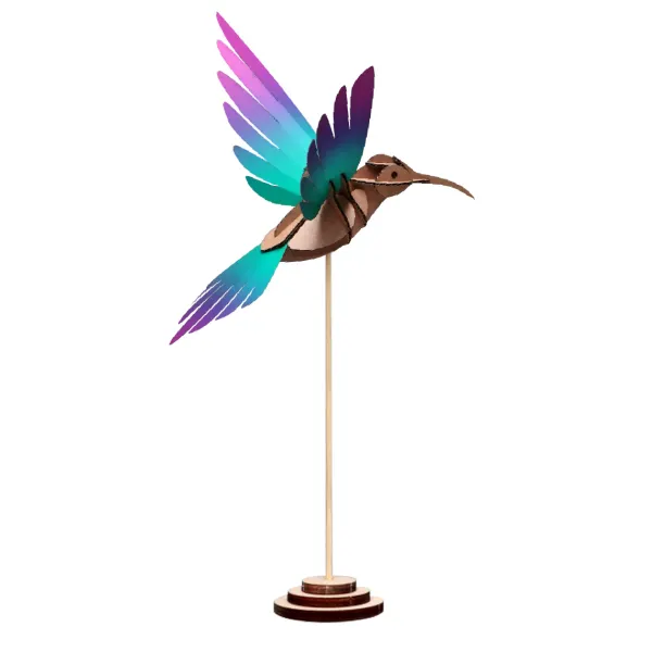 Trophee Origami Colibri Vert & Violet-Assembli Hot