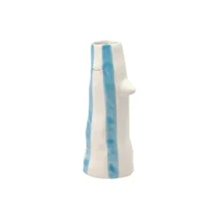 Vase A Bec Et Cils En Gres - Bleu-F&H New