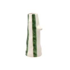 Vase A Bec Et Cils En Gres - Vert-F&H Online