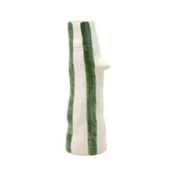 Vase A Bec Et Cils En Gres - Vert-F&H Online