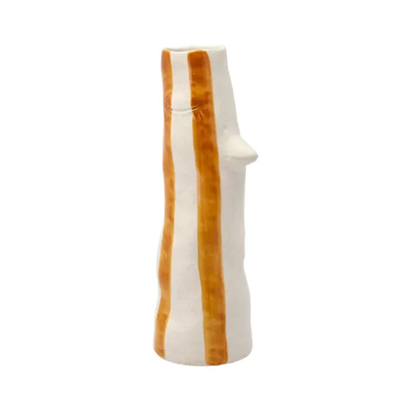 Vase A Bec Et Cils En Gres - Marron-F&H Online