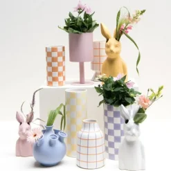 Vase Bunny - Rose - 9 Cm X 9 Cm X 22Cm-Sélectionné par Fleux Outlet