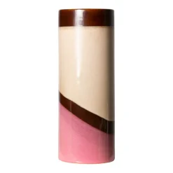 Vase Dune L 70'S En Ceramique - 9.5 X 9.5 X 25 Cm-HK Living Outlet