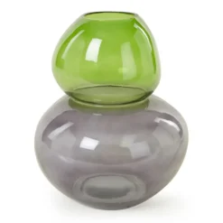 Vase Duo Toni Transparent - Pieridot / Beetle Vert-Sélectionné par Fleux Clearance