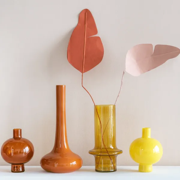 Vase En Verre Recycle Rond-Sélectionné par Fleux Online