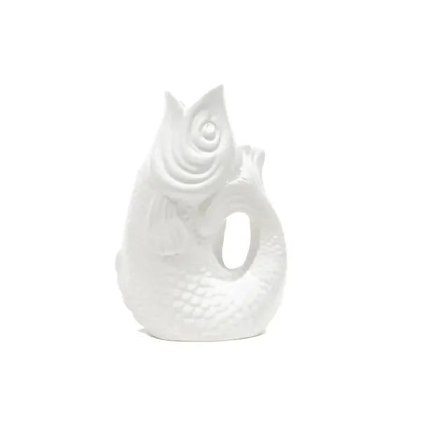 Vase Monsieur Carafon Fish Blanc-Sélectionné par Fleux Sale