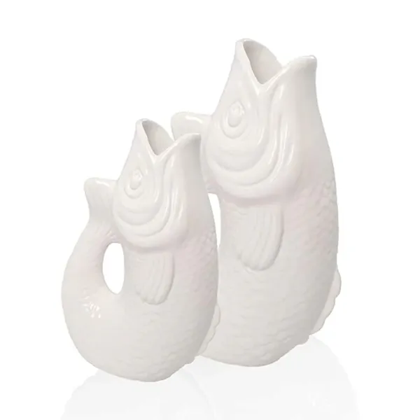 Vase Monsieur Carafon Fish Blanc-Sélectionné par Fleux Sale