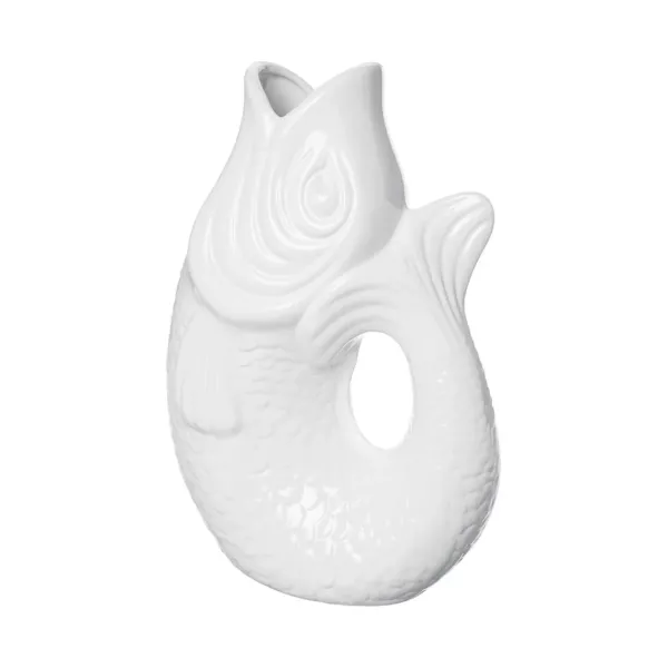 Vase Monsieur Carafon Fish Blanc-Sélectionné par Fleux Sale