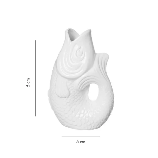 Vase Monsieur Carafon Fish Blanc-Sélectionné par Fleux Sale