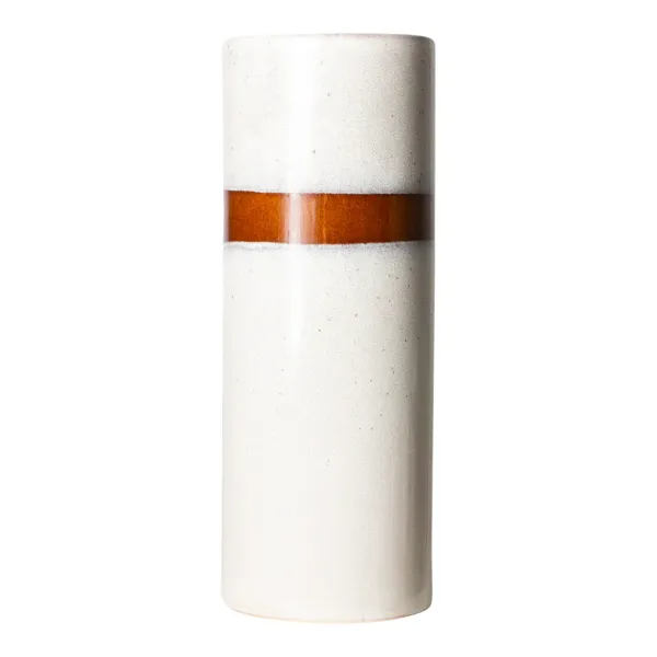 Vase Neige L 70'S En Ceramique - 9.5 X 9.5 X 25 Cm-HK Living Clearance