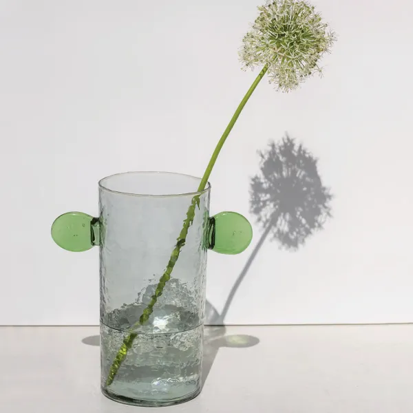 Vase Object Avec Oreilles En Verre Recycle-Sélectionné par Fleux Outlet