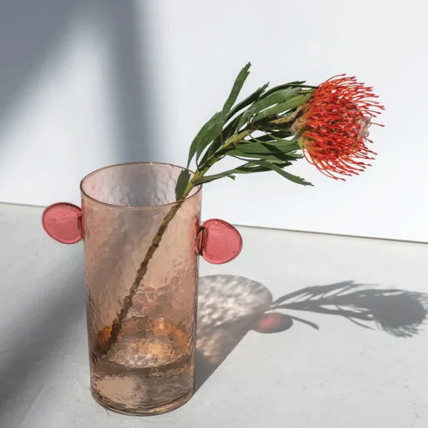 Vase Object Avec Oreilles En Verre Recycle-Sélectionné par Fleux Outlet