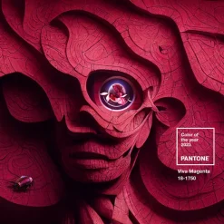 Vase Pantone - Couleur De L'Annee 2023 - Viva Magenta-Sélectionné par Fleux Outlet