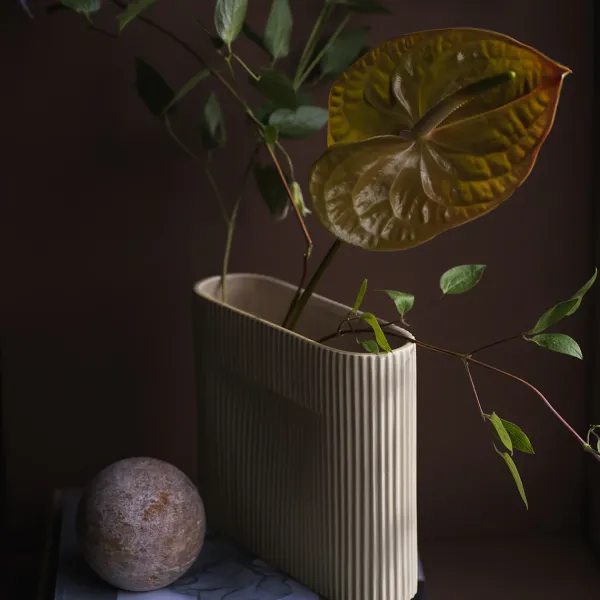 Vase Ridge En Faience - H 16,5 Cm-Muuto Sale