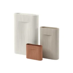 Vase Ridge En Faience - H 16,5 Cm-Muuto Sale