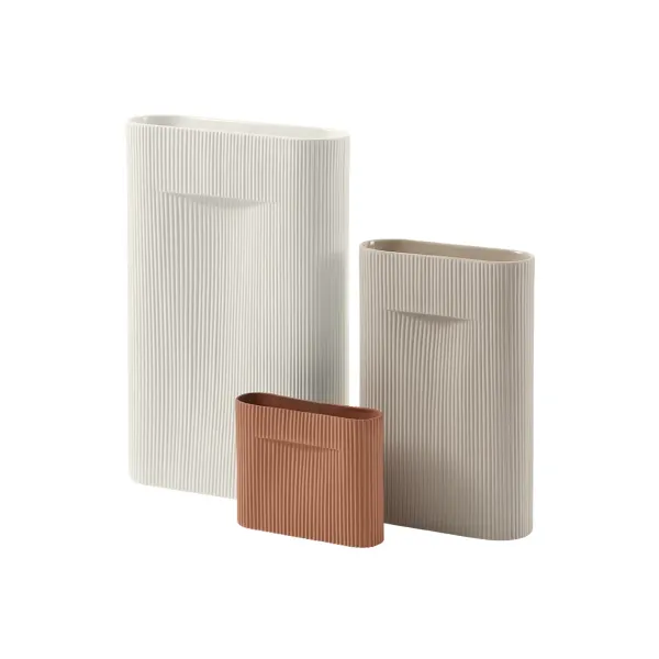Vase Ridge En Faience - H 16,5 Cm-Muuto Sale